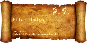Hilcz Ibolya névjegykártya
