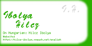 ibolya hilcz business card